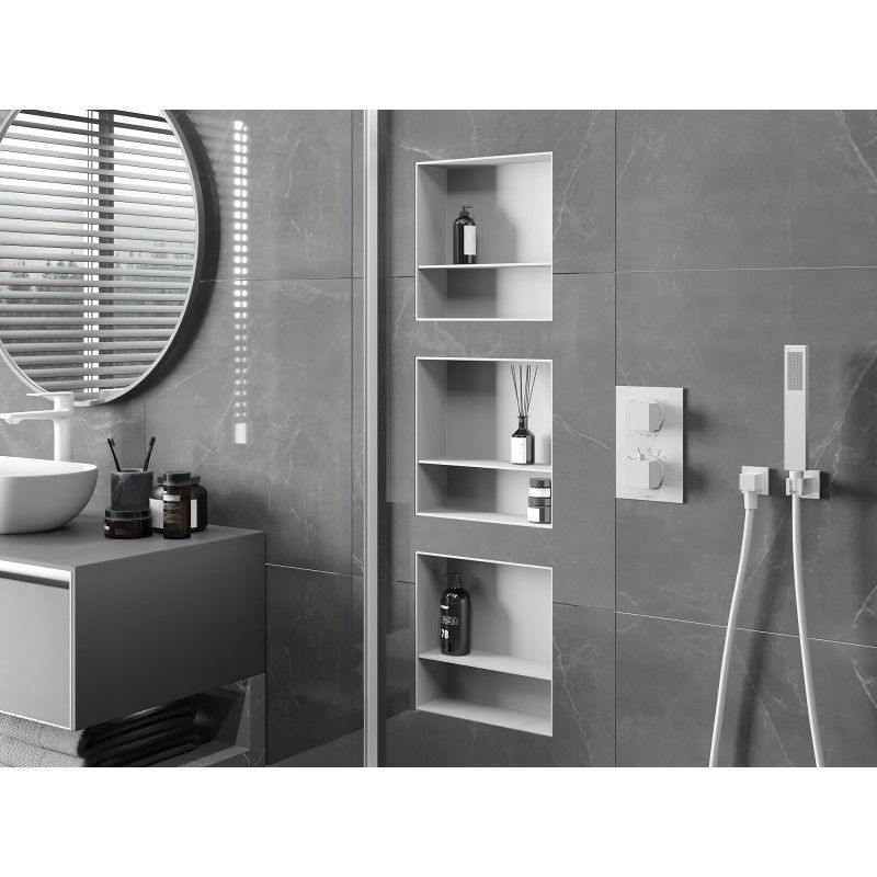 Mexen X-Wall-NR raft încastrat fără ramă cu raft 30 x 30 cm, alb - 1921303010S