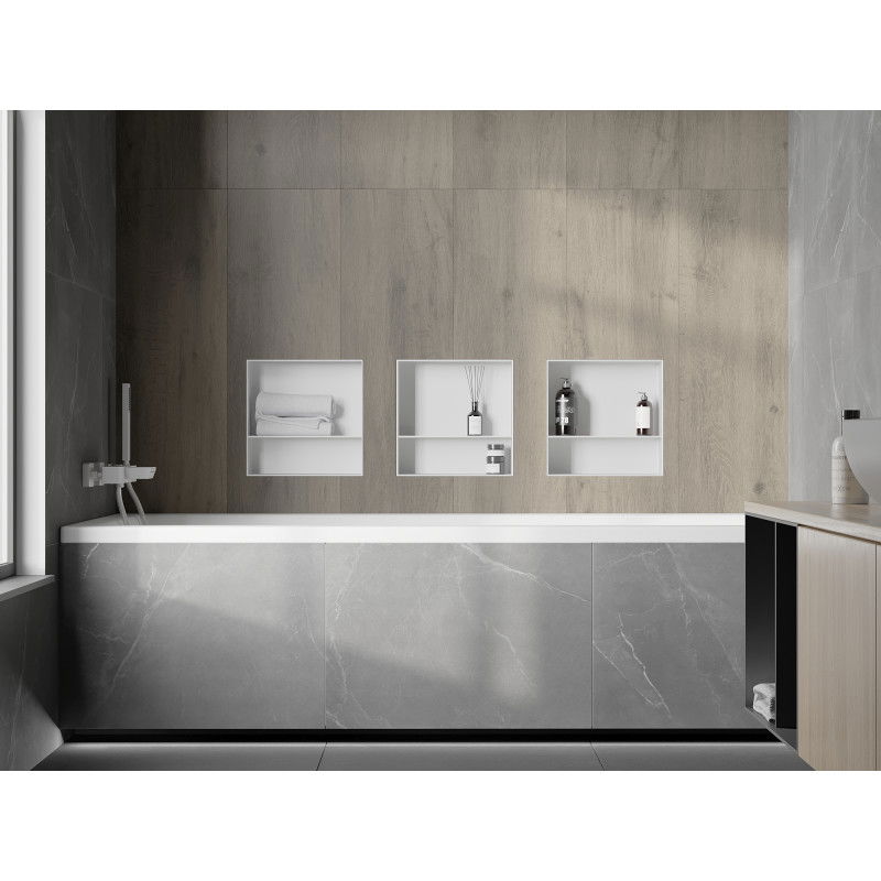 Mexen X-Wall-NR fülke polc perem nélkül, 30 x 30 cm polccal, fehér - 1921303010S