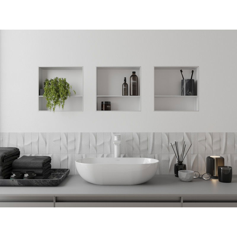 Mexen X-Wall-NR raft încastrat fără ramă cu raft 30 x 30 cm, alb - 1921303010S