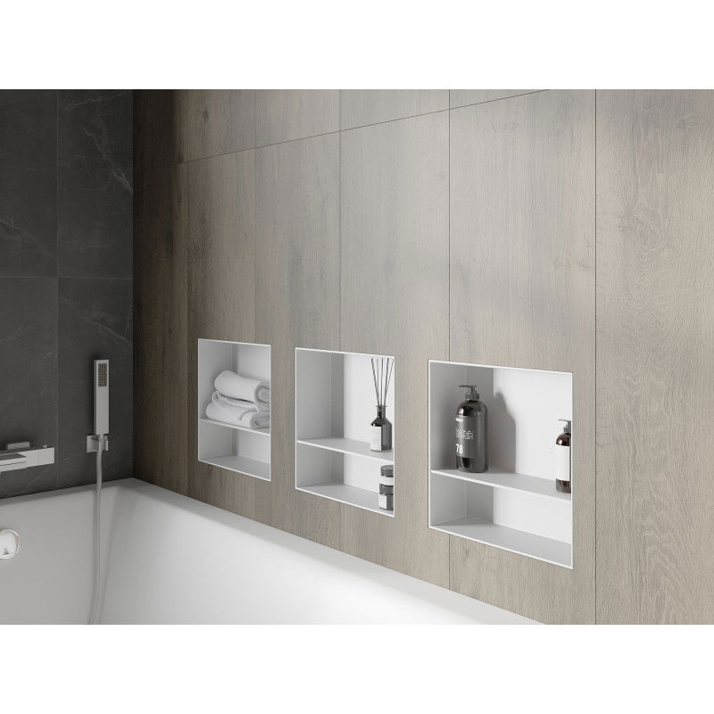 Mexen X-Wall-NR fülke polc perem nélkül, 30 x 30 cm polccal, fehér - 1921303010S