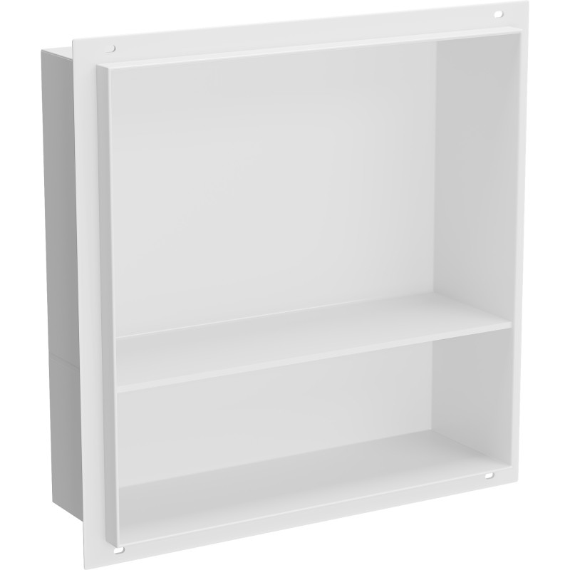 Mexen X-Wall-NR raft încastrat fără flanșă cu raft 30 x 30 cm, alb - 1921303010S