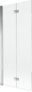 Mexen Mist paravan de cadă cu 2 panouri, stânga 80 x 150 cm, transparent, crom - 8A9-080-002-01-00-L