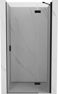 Mexen Mist-H 115 cm nyíló zuhanyajtó, átlátszó, fekete - 8A5-115-000-70-00-P