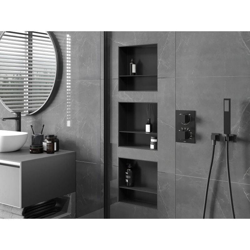 Mexen X-Wall-NR fali polc perem nélkül 30 x 30 cm, fekete - 1971303010S