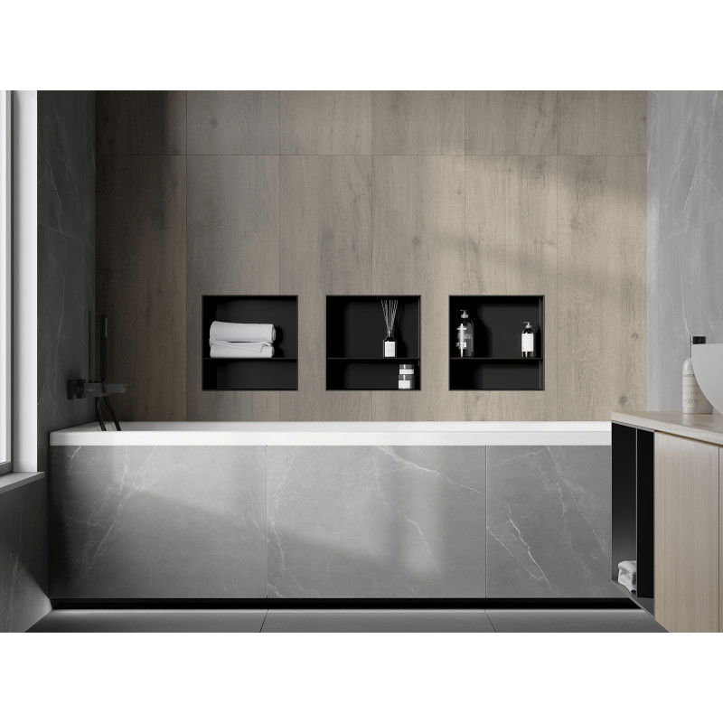 Mexen X-Wall-NR fali polc perem nélkül 30 x 30 cm, fekete - 1971303010S