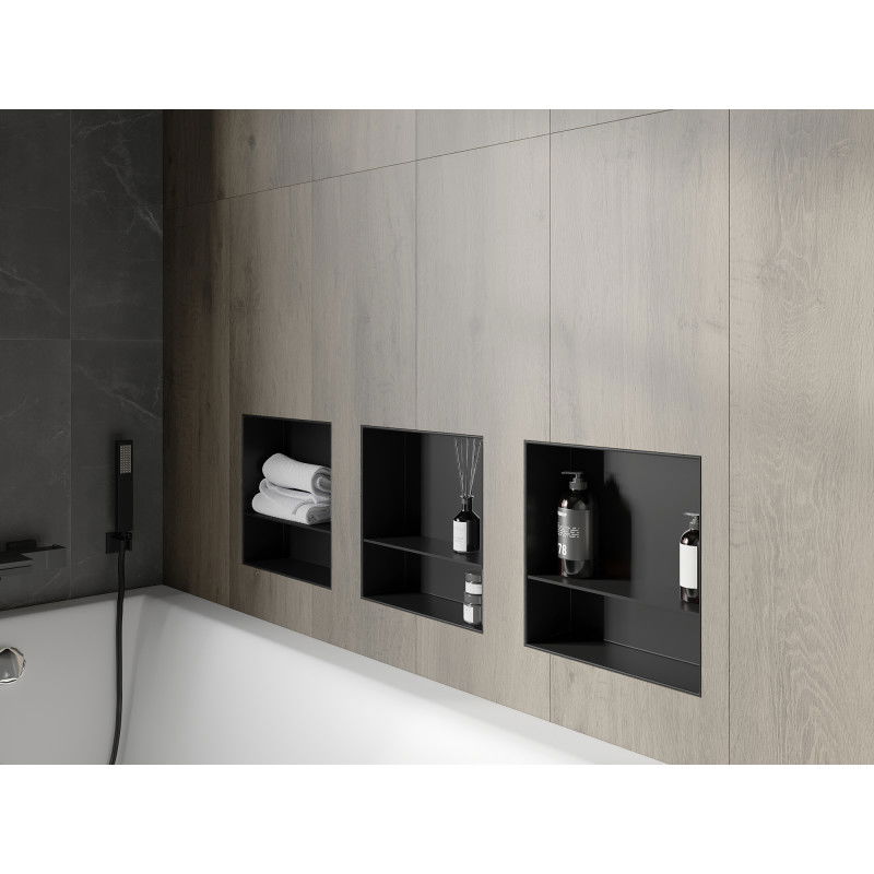 Mexen X-Wall-NR fali polc perem nélkül 30 x 30 cm, fekete - 1971303010S