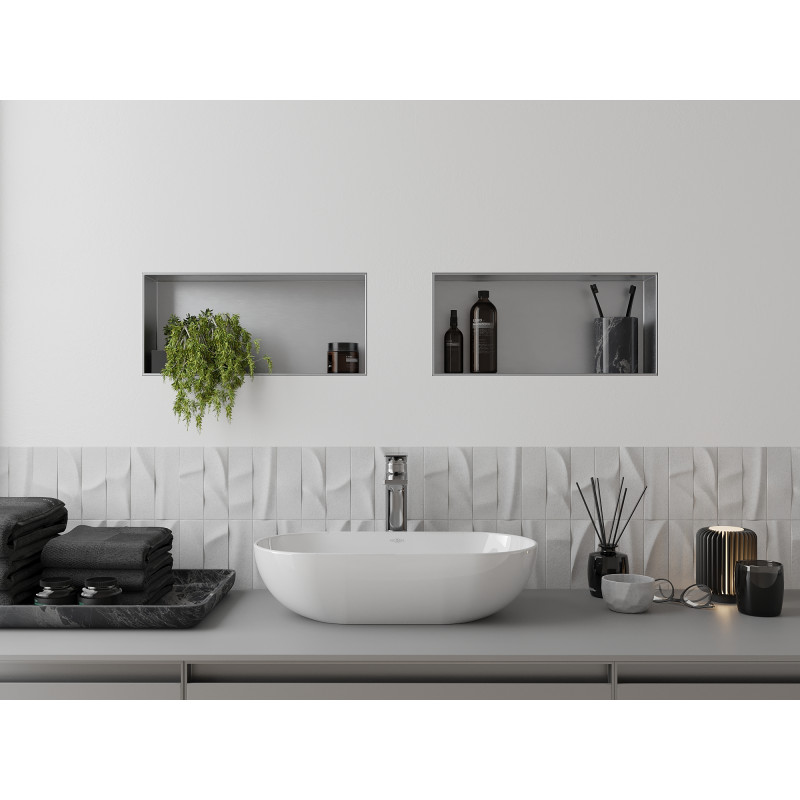 Mexen X-Wall-NR fül nélküli fali polc 45 x 20 cm, inox - 1911452010