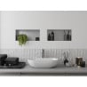 Mexen X-Wall-NR perem nélküli falba süllyesztett polc 45 x 20 cm, inox - 1911452010