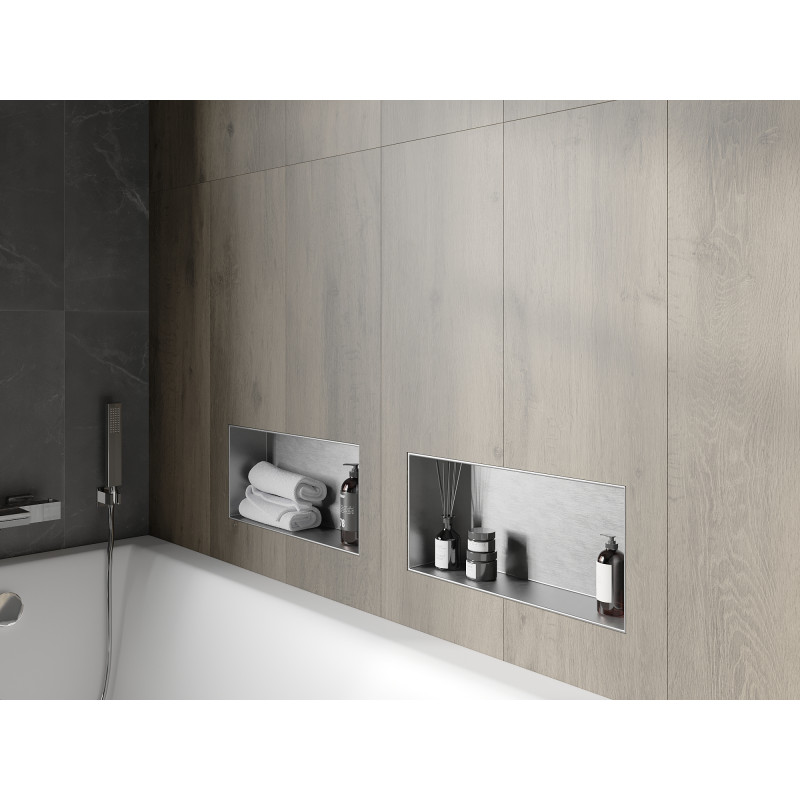 Mexen X-Wall-NR raft încastrat fără brida 45 x 20 cm, inox - 1911452010