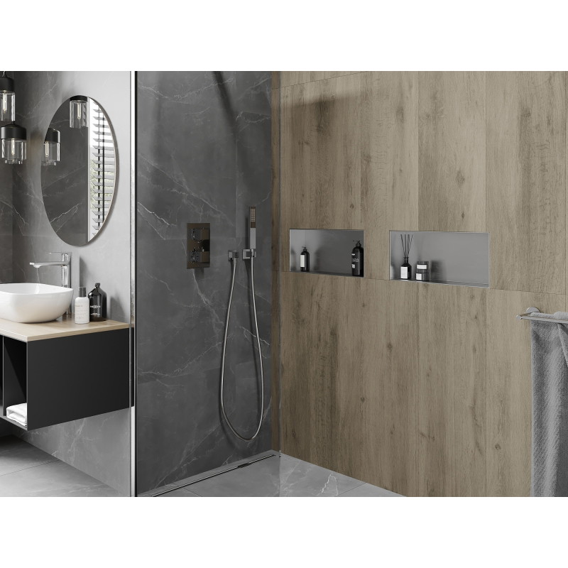 Mexen X-Wall-NR raft de nișă fără flanșă 45 x 20 cm, inox - 1911452010
