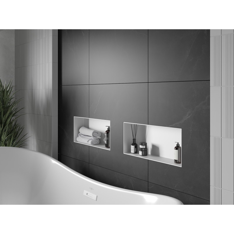 Mexen X-Wall-NR raft încastrat fără ramă 45 x 20 cm, alb - 1921452010