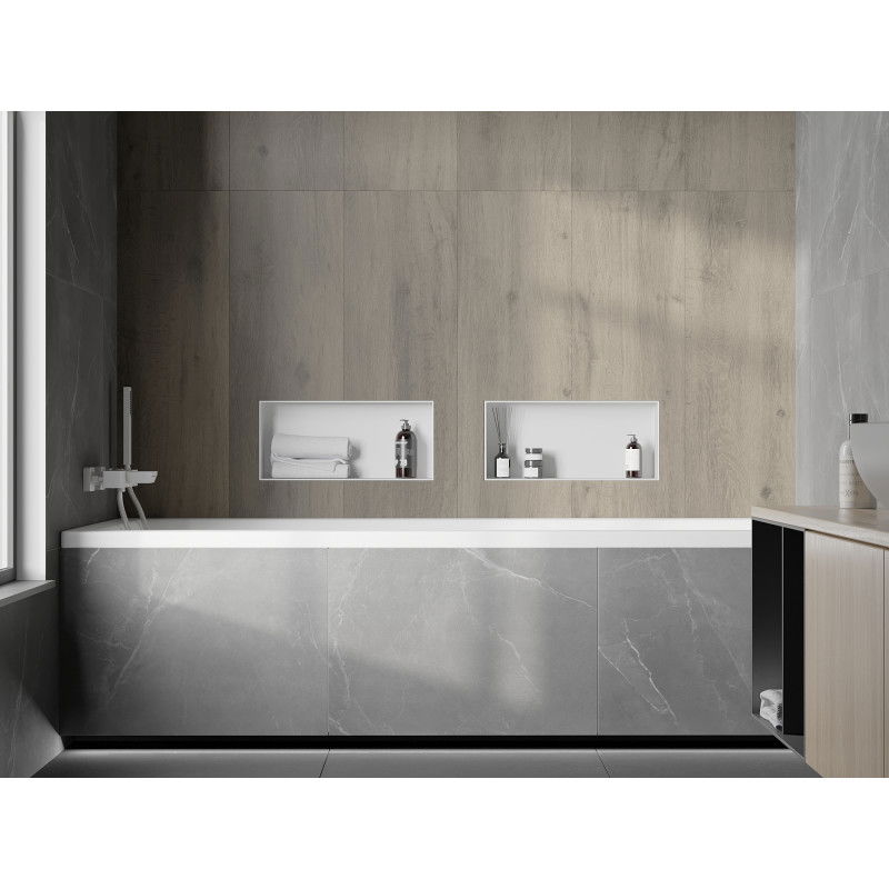 Mexen X-Wall-NR raft încastrat fără flanșă 45 x 20 cm, alb - 1921452010