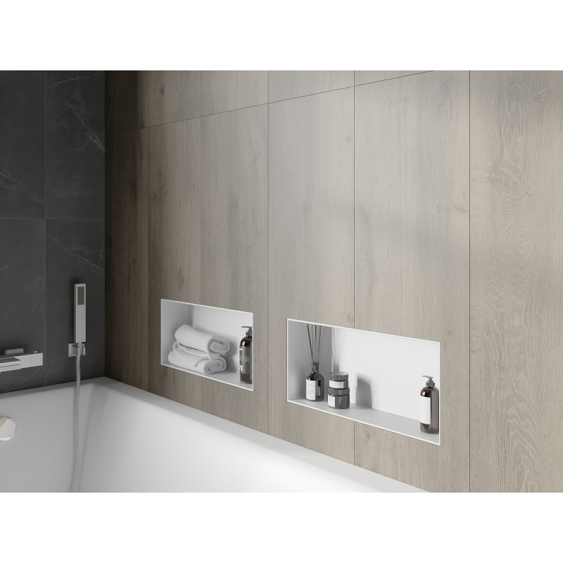 Mexen X-Wall-NR raft încastrat fără margine 45 x 20 cm, alb - 1921452010