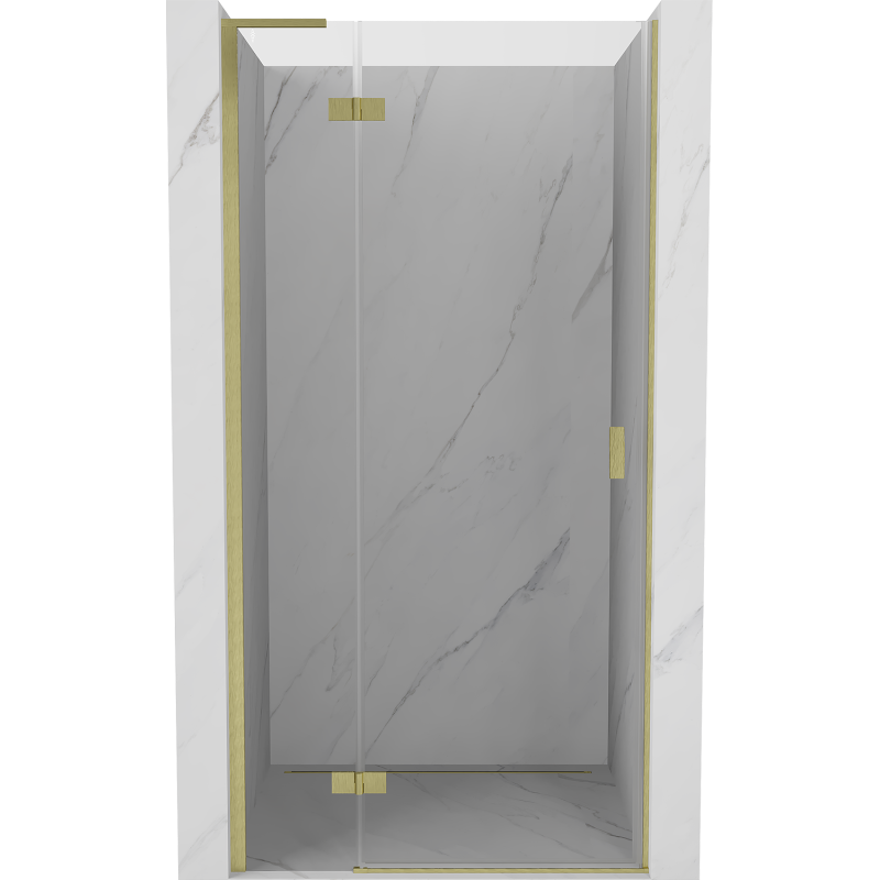 Mexen Mist-H L uși de duș batante stânga 110 cm, transparent, auriu periat - 8A5L-110-000-55-00-L
