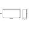Mexen X-Wall-NR raft încastrat fără guler de mascare 45 x 20 cm, Aurie - 1951452010