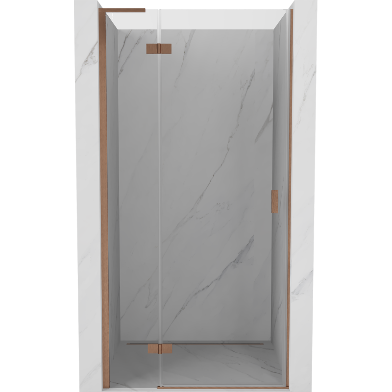 Mexen Mist-H L ușă de duș batantă stânga 100 cm, transparent, cupru periat - 8A5L-100-000-65-00-L