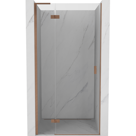 Mexen Mist-H L ușă de duș batantă stânga 100 cm, transparent, cupru periat - 8A5L-100-000-65-00-L