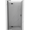 Mexen Mist-H L 70 cm-es balos zuhanyajtó, áttetsző, fekete - 8A5L-070-000-70-00-L