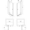 Mexen Mist-H L uși de duș pivotante stânga 110 cm, transparent, negru - 8A5L-110-000-70-00-L
