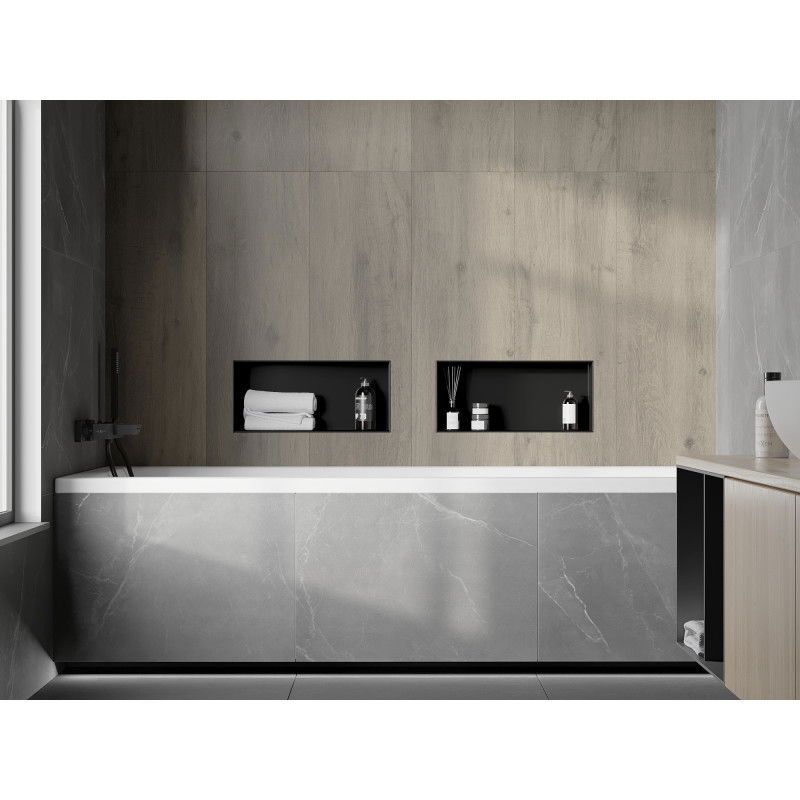 Mexen X-Wall-NR raft încastrat fără flanșă 45 x 20 cm, negru - 1971452010