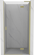 Mexen Mist-H L ușă de duș batantă dreaptă 105 cm, transparentă, auriu periat - 8A5L-105-000-55-00-P