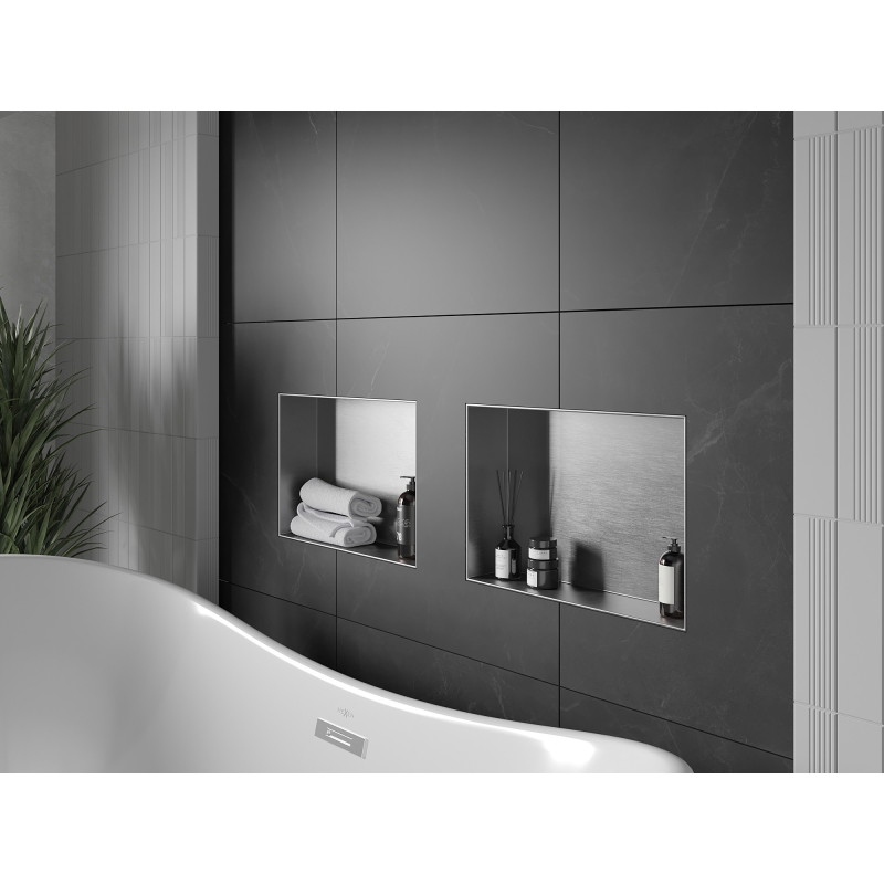 Mexen X-Wall-NR fülke nélküli polc 45 x 30 cm, inox - 1911453010