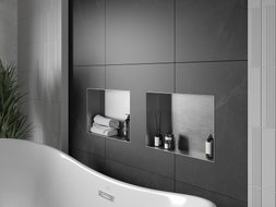 Mexen X-Wall-NR raft încastrat fără flanșă 45 x 30 cm, inox - 1911453010