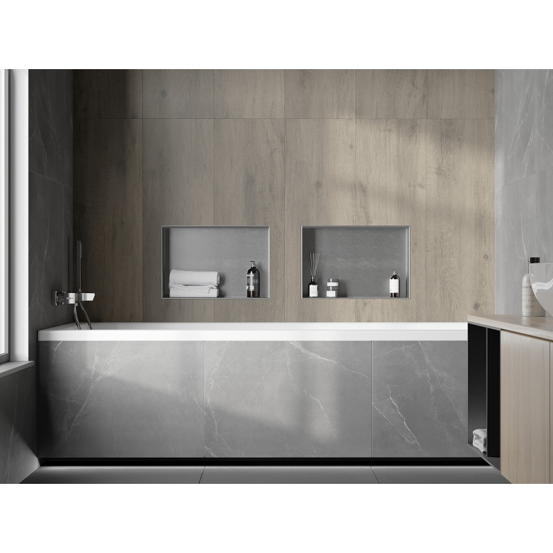 Mexen X-Wall-NR raft încastrat fără flanșă 45 x 30 cm, inox - 1911453010