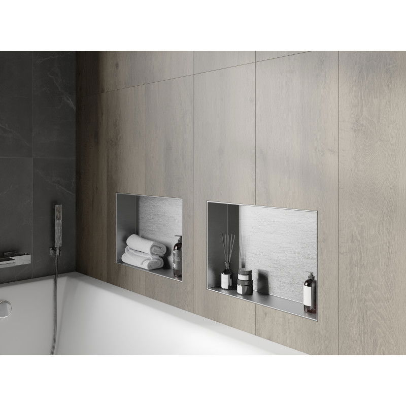 Mexen X-Wall-NR poliță de perete fără ramă 45 x 30 cm, inox - 1911453010