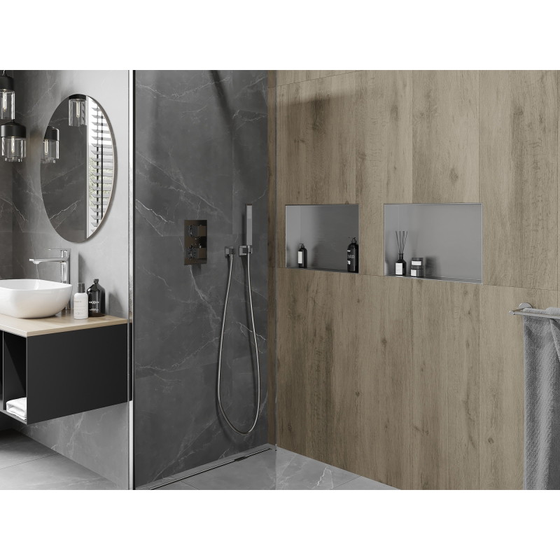 Mexen X-Wall-NR fülke nélküli polc 45 x 30 cm, inox - 1911453010