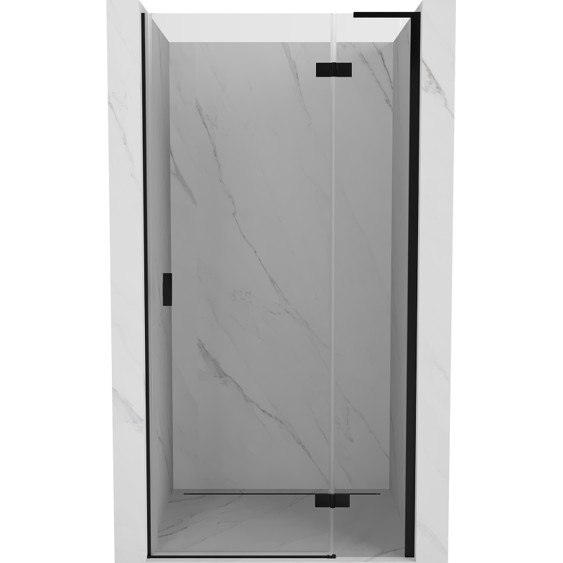 Drzwi duș Mexen Mist-H L, dreapta, 70 cm, transparent, negre - 8A5L-070-000-70-00-P