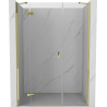 Mexen Mist-H uși de duș batante stânga 140 cm, transparent, aurii - 8A5-140-001-50-00-L