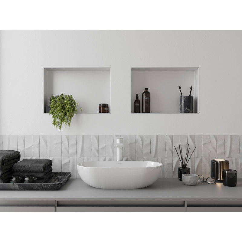 Mexen X-Wall-NR raft nișă fără flanșă 45 x 30 cm, alb - 1921453010