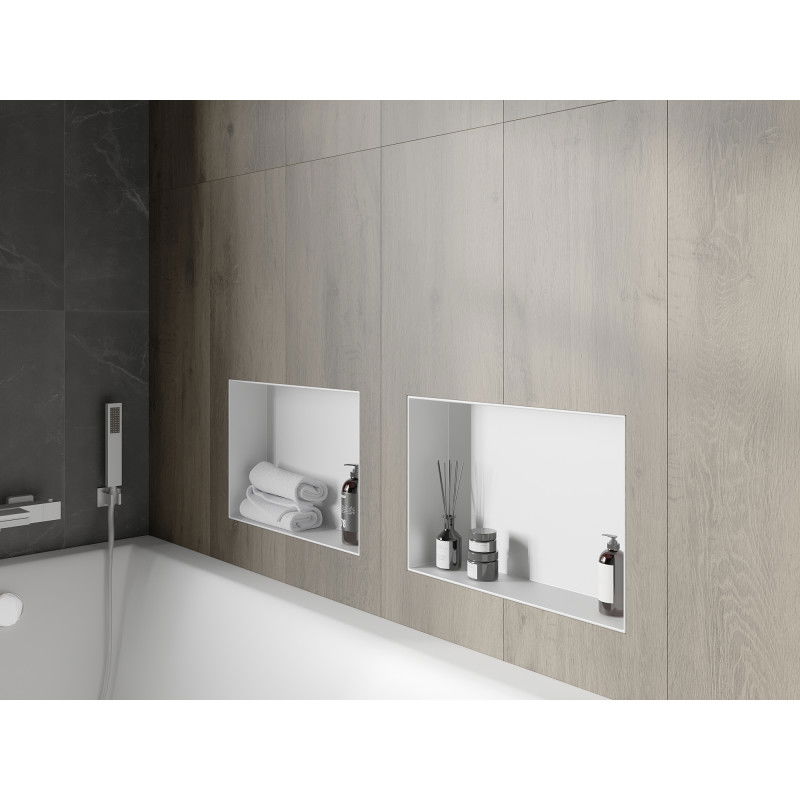 Mexen X-Wall-NR raft nișă fără flanșă 45 x 30 cm, alb - 1921453010