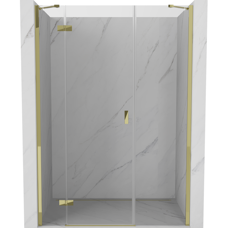 Mexen Mist-H ușă de duș batantă stânga 150 cm, transparent, auriu - 8A5-150-001-50-00-L