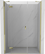 Mexen Mist-H uși de duș batante stânga 155 cm, transparent, auriu - 8A5-155-001-50-00-L