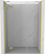 Mexen Mist-H uși de duș pivotante stânga 125 cm, transparent, auriu periat - 8A5-125-001-55-00-L