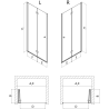 Mexen Mist-F ușă de duș pliabilă stânga 70 cm, transparent, crom - 8A6-070-000-01-00-L