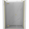 Mexen Mist-H ușă de duș rabatabilă stânga 160 cm, transparentă, auriu periat - 8A5-160-001-55-00-L