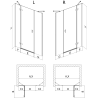 Mexen Mist-H ușă de duș pivotantă stânga 120 cm, transparentă, cupru periat - 8A5-120-001-65-00-L