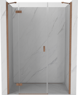 Mexen Mist-H ușă de duș pivotantă stânga 120 cm, transparentă, cupru periat - 8A5-120-001-65-00-L