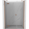 Mexen Mist-H uși de duș batante stânga 130 cm, transparent, cupru periat - 8A5-130-001-65-00-L