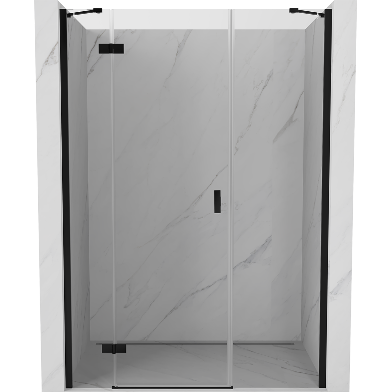 Mexen Mist-H ușă de duș cu balamale stânga 140 cm, transparent, negru - 8A5-140-001-70-00-L