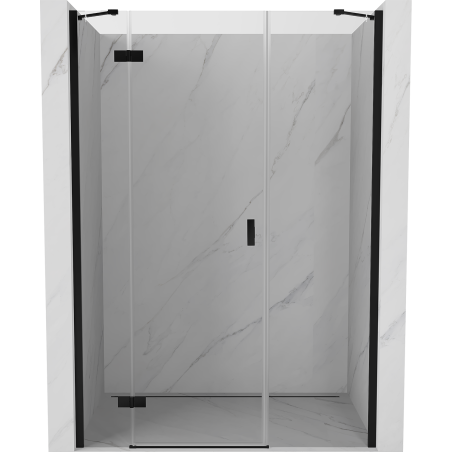 Mexen Mist-H ușă de duș cu balamale stânga 140 cm, transparent, negru - 8A5-140-001-70-00-L