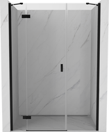Mexen Mist-H ușă de duș cu balamale stânga 140 cm, transparent, negru - 8A5-140-001-70-00-L