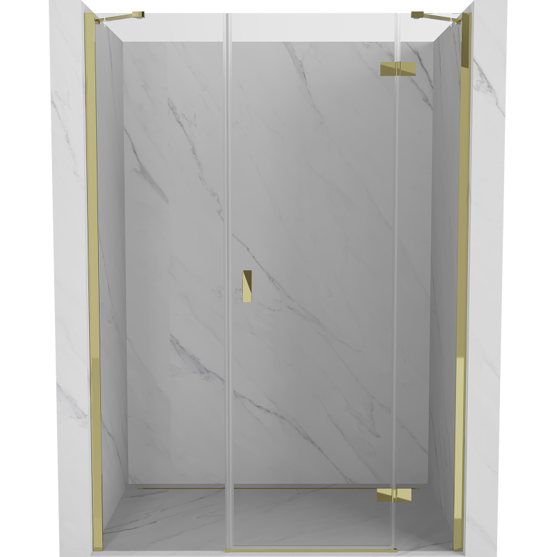 Mexen Mist-H ușă de duș pivotantă dreapta 125 cm, transparent, auriu - 8A5-125-001-50-00-P