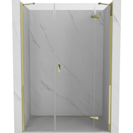 Mexen Mist-H ușă de duș pivotantă dreapta 125 cm, transparent, auriu - 8A5-125-001-50-00-P