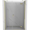 Mexen Mist-H ușă de duș pivotantă dreapta 125 cm, transparent, auriu - 8A5-125-001-50-00-P