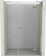 Mexen Mist-H ușă de duș pivotantă dreapta 125 cm, transparent, auriu - 8A5-125-001-50-00-P