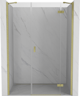 Mexen Mist-H uși de duș pivotante dreapta 125 cm, transparent, auriu periat - 8A5-125-001-55-00-P